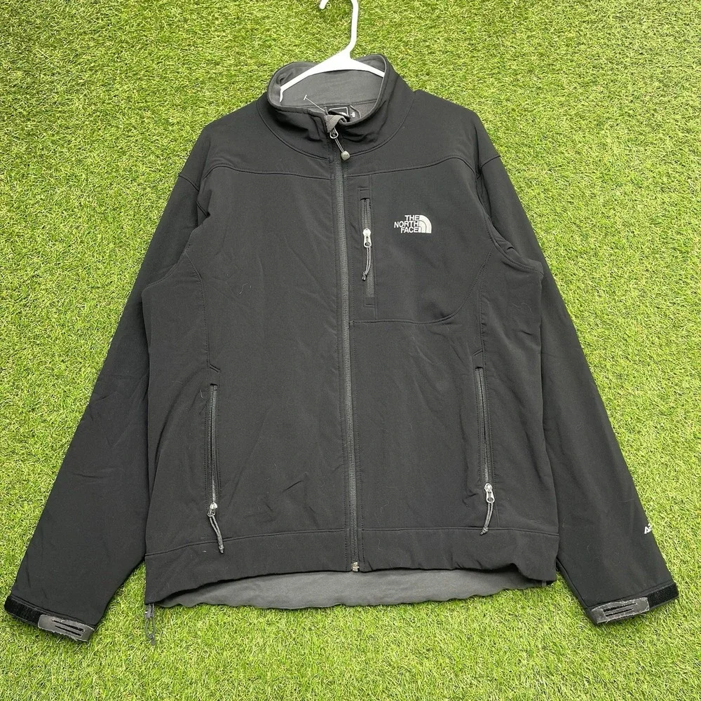 The North Face Jacket Mens Large Apex TNF Soft Shell Fleece Zipper Pockets Hike